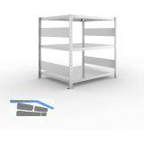 META Steck-Grundregal 1025 x 1000 x 800 mm 3 Fachb�den 230 kg