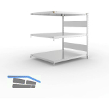 META Steck-Anbauregal 1025 x 1000 x 800 mm 3 Fachb�den 230 kg