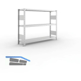 META Steck-Grundregal 1025 x 1300 x 300 mm 3 Fachb�den 230 kg