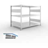 META Steck-Grundregal 1025 x 1300 x 800 mm 3 Fachb�den 230 kg