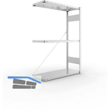META Steck-Anbauregal 1500 x 1000 x 400 mm 3 Fachb�den 150 kg