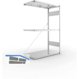 META Steck-Anbauregal 1500 x 1000 x 500 mm 3 Fachb�den 150 kg