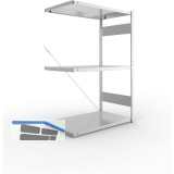 META Steck-Anbauregal 1500 x 1000 x 600 mm 3 Fachb�den 150 kg