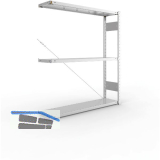 META Steck-Anbauregal 1500 x 1300 x 300 mm 3 Fachb�den 230 kg