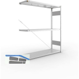 META Steck-Anbauregal 1500 x 1300 x 400 mm 3 Fachb�den 230 kg