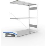 META Steck-Anbauregal 1500 x 1300 x 600 mm 3 Fachb�den 230 kg