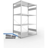 META Steck-Grundregal 2000 x 1300 x 800 mm 4 Fachb�den 230 kg