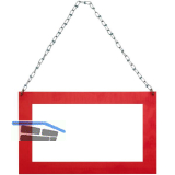 Langguttransportschild Rahmen rot - r�ckstrahlend -mit Stahlkette 05m