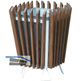 Abfallbeh�lter eckig Holz mit Blecheinlage 45 Liter