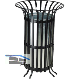 Metallabfallbeh�lter schwarz 70 Liter