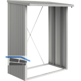 BIOHORT Brennholzlager Woodstock 150 silber-metallic