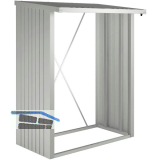 BIOHORT Brennholzlager Woodstock 230 silber-metallic