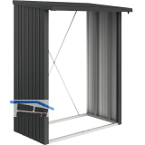 BIOHORT Brennholzlager Woodstock 150 dunkelgrau-metallic