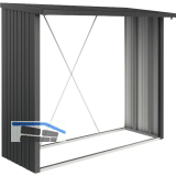 BIOHORT Brennholzlager Woodstock 230 dunkelgrau-metallic