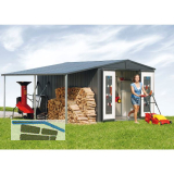 BIOHORT Seitendach Europa 6/7 silber-metallic