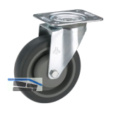 D�RNER + HELMER Lenkrolle TPE Kunststoff-Felge 100 mm 150 kg