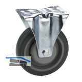 D�RNER + HELMER Bockrolle TPE Kunststoff-Felge 100 mm 150 kg