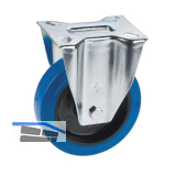 D�RNER + HELMER Bockrolle Elastik blau Platte 100 mm 150 kg