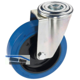 D�RNER + HELMER Lenkrolle Elastik blau R�ckenloch 160 mm 300 kg