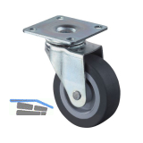 D�RNER + HELMER Lenkrolle 25 mm TPE Kunststoff-Felge 15 kg