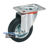 D�RNER + HELMER Lenkrolle Vollgummi Stahlfelge 250 mm 275 kg