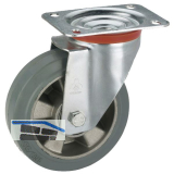 D�RNER + HELMER Lenkrolle Elastik Alufelge 100 mm 180 kg