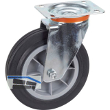 D�RNER + HELMER Lenkrolle TPE PP-Felge 200 mm 210 kg