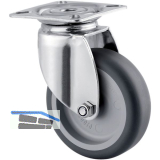 TENTE Lenkrolle Edelstahl Plattenbefestigung 75 mm 75 kg