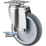 TENTE Lenkrolle Edelstahl Plattenbefestigung 100 mm 80 kg