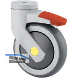 TENTE Lenkrolle PUR mit nachlaufendem Totalfesteller 100 mm 100 kg