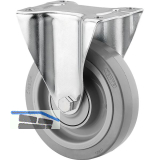 TENTE Bockrolle Elastik grau 200 mm 400 kg