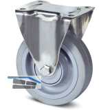 TENTE Bockrolle Elastik grau Platte 200 mm 400 kg