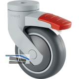 TENTE Lenkrolle TPR/Kunststoff Schn�pperloch 75 mm Feststeller