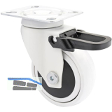 WAGNER Lenkrolle Kunstoff-Rad wei� 75 mm 75 kg Feststeller