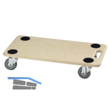 D�RNER + HELMER M�belroller Stabil Soft 590 x 290 mm m. Gummirollen 200 kg