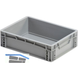 Eurokasten in grau geschlossen 400 x 300 x 120 mm