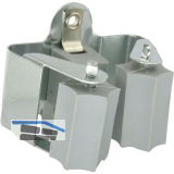 Ger�tehalter verzinkt mit Gummirolle, lose PE grau