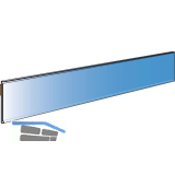 Preisschiene mit Klebeband wei� L1250/H39