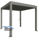 BIOHORT Pergola Gr. 3 x 3 quarzgrau