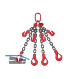 Kettengeh�nge 4-Strang k�rzbar L�nge 3 m Tragkraft 6700 kg inkl. Pr�fzeugnis