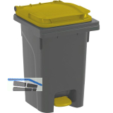 M�lltonne 60 Liter Kunststoff grau/gelb Urban Pro