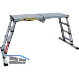 JUST Alu-Telesteps-Arbeitsplattform mit 3 Sprossen