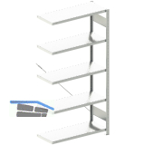 META Steck-Anbauregal 2000 x 1000 x 400 mm 5 Fachb�den 150 kg