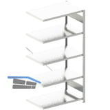 META Steck-Anbauregal 2000 x 1000 x 600 mm 5 Fachb�den 150 kg