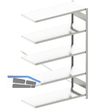 META Steck-Anbauregal 2000 x 1300 x 500 mm 5 Fachb�den 230 kg