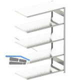 META Steck-Anbauregal 2000 x 1300 x 600 mm 5 Fachb�den 230 kg