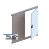 META Doppelfl�gelt�re 1/2 T�r RAL 7035 lichtgrau H�he 1000 mm