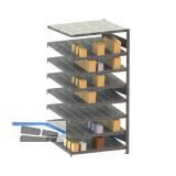 META Schr�gbodenregal H�he 2000 mm Tiefe 800 mm L�nge 1000 mm Anbauregal