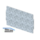 META Trennblech H�he 100 mm Breite 167 mm, verzinkt