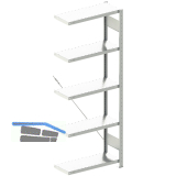 META Steck-Anbauregal 2000 x 750 x 300 mm 5 Fachb�den 100 kg